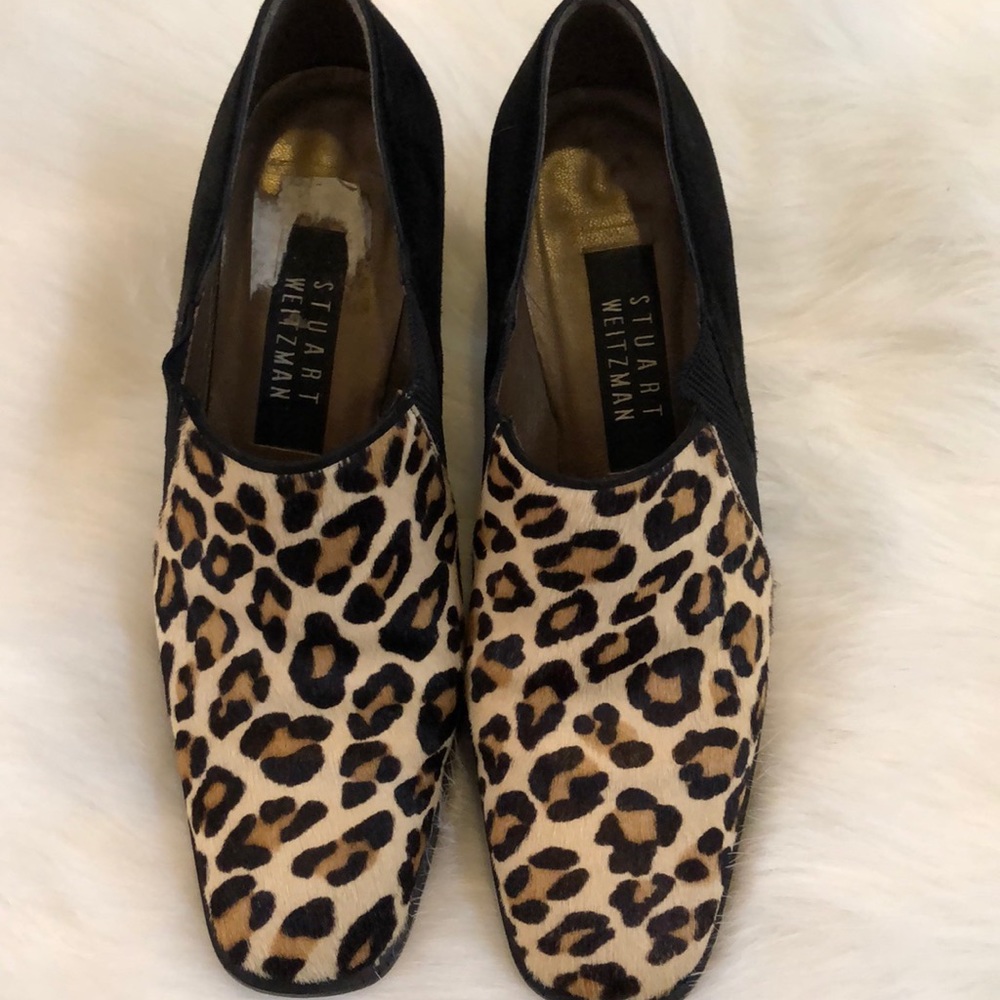 Stuart Weitzman Leopard pony hair block heel - Picture 3 of 8